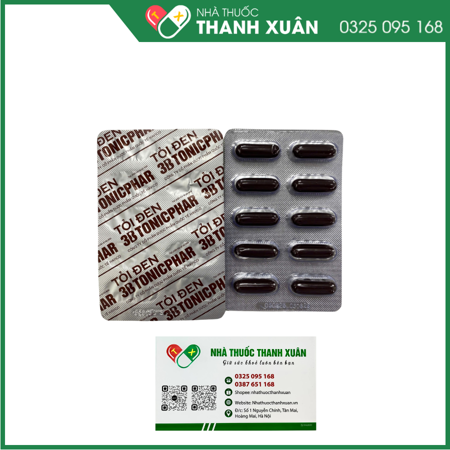 Tỏi đen 3B Tonicphar hỗ trợ nâng cao sức khỏe, giảm tê bì chân tay do thiếu vitamin nhóm B